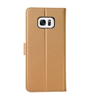 Samsung Galaxy S7 Edge Trend S Plus Kapaklı Kılıf - Gold