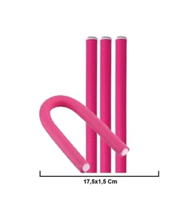 Hair Clips 4'Lü Sosis Bigudi - Pembe