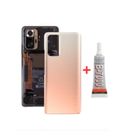 Xiaomi Redmi Note 10 Pro Arka Kapak - Arka Pil Batarya Kapağı + B7000 Yapıştırcı - M2101K6G M2101K6R Uyumlu (Gold)