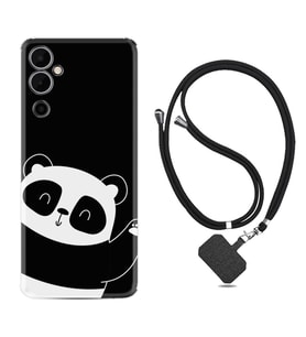 Tecno Pova Neo 2 Kılıf Silikon Boyun Askılı İpli Desenli Silikon Bay Bay Panda 1784