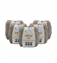Amigurumi Pamuk Oyuncak Punch Panç Örgü Ipi Koyu Bej 50 gr 5 Adet