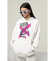 Spider-Punk Baskılı Unisex Oversize Örümcek Hoodie