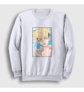 Presmono Unisex Beyaz Chifuyu Anime Tokyo Revengers Sweatshirt 241050tt