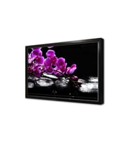 Spa Taşları ve Orkide Çerçeveli Mdf Tablo