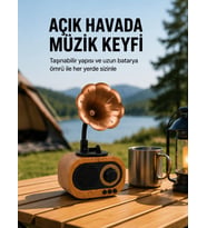 Taşınabilir Mini Retro Radyo Bluetooth Hoparlör USB SD AUX Destekli Yeni Nesil