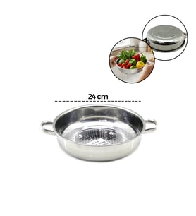 24CM BASIK SÜZEK METAL SÜZGEÇ KULPLU (5680)