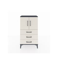 Arges Komodin 2 Raflı 3 Çekmeceli 2 Kapaklı 60x30x106 Antrasit-Aytaşı