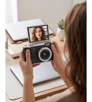 Kompakt 4K Dijital Kamera 48 MP Sensör 8X Zoom Flip Ekran Vlog ve Selfie Uyumlu