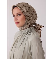 Monogram Desen %100 Twill İpek Eşarp BE18