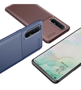 Oppo Reno 3 Pro 5G Uyumlu Kılıf Zore Negro Silikon Kapak (Kahverengi)