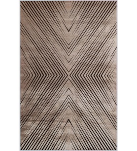 Eliana Home Baskılı, Yıkanabilir Kaymaz Taban Salon Halısı LNA1757 100x150 cm (Kahverengi)