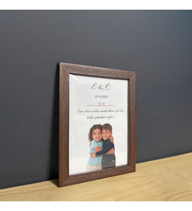Çocukluk Fotoğraf Birleştirme, Çerçeve, Kişiye Özel, Konsept, Sevgiili Arkadaş Hediye (15x21) (Kahverengi)