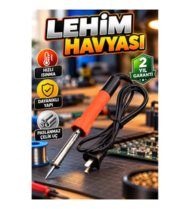 Isı Yalıtımlı Saplı Dayanıklı Lehimleme Havyası – Paslanmaz Çelik Isıtma Çekirdeği