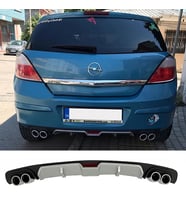 Opel Astra H Gri Difüzör 4 Krom Egzoz Görünümlü Difizör Arka Ek Body Kit