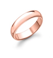 6 mm Klasik Bombeli Rose Kaplamalı Gümüş Yüzük