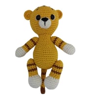 Sevimli Kaplan Bubi Uyku Arkadaşı Amigurumi Organik Oyuncak