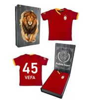Galatasaray Orijinal Lisanslı 5 Yıldızlı Kırmızı Basic Çocuk Kişiye Özel T-shirt Ahşa