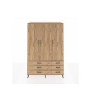 Hyperion Gardrop 5 Raflı 6 Çekmeceli Tek Askılı 132x44x195 Çam-Çam