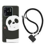 Xiaomi Redmi Note 7 8 9 Pro 10 2022 10 Pro 10S Kılıf Boyun Askılı Silikon Hello Panda 1709