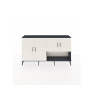 Arges Konsol 6 Raflı 4 Kapaklı 176x30x99 Antrasit-Aytaşı/Çam