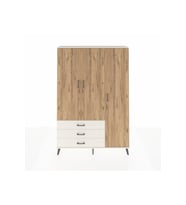 Arges Dolap 6 Raflı 3 Çekmeceli Tek Askılı 132x30x195 Aytaşı-Çam/Aytaşı