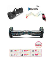 CityMate Elektrikli Kaykay Full Ledli Hoverboard Bluetooth Hoparlörlü 6.5 Inch Çanta Hediyeli D18