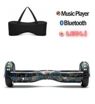 CityMate Elektrikli Kaykay Full Ledli Hoverboard Bluetooth Hoparlörlü 6.5 Inch Çanta Hediyeli D18