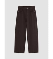 LCW Kids Kahverengi Barrel Fit Kız Çocuk Gabardin Pantolon