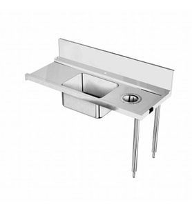 Electrolux Professional Konveyörlü Tip Bulaşık Makineleri İçin Evyeli Ve Boşaltma Delikli Ön Yıkama Tezgahı, Sağdan> Sola, 1700 Mm BHRPTBH16R