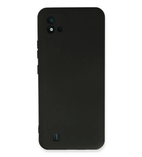 Newface Realme C11 2021 Kılıf Nano içi Kadife Silikon - Siyah