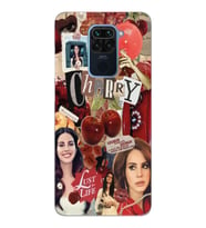 Xiaomi Redmi NOTE 9 Uyumlu Lana Del Rey Kolaj Tasarımlı Şeffaf Telefon Kılıfı