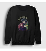 Presmono Unisex Siyah Depression Giyu Tomioka Anime Demon Slayer Kimetsu No Yaiba Sweatshirt 298257tt