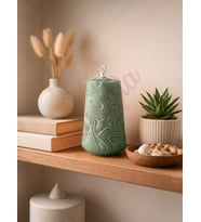 Mumelia Candles Monokrom Kumul - Doğal Soya Dekoratif Mum - Koyu Yeşil