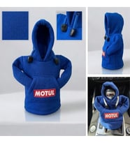 Motul Tasarım Mavi Hoodie Vites Topuzu Kılıfı - Universal Sweatshirt Model Araç İçi Aksesuar