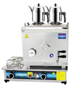 MİZAN MC103 Çift Demlik DOĞAL GAZLI Çay Kazanı 30 Lt + DEMLİK