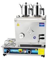 MİZAN MC103 Çift Demlik DOĞAL GAZLI Çay Kazanı 30 Lt + DEMLİK