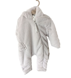 20305 Unisex Bebek Lucky Bear Elyaf Dolgulu Kapüşonlu Tulum