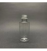 30 cc Pet Şişe Silindir Kısa - Gümüş Metal Kapaklı- 30ml Pet Şişe- x 10 Adet (Karışık)