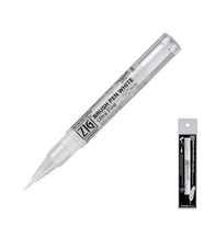 Zig Brush Pen White Ultra Fine İnce Fırça Uçlu Kalem Beyaz 