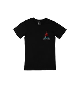 I Love Bike Cep Logo Tasarımlı Siyah Tişört