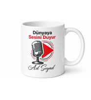 Youtuber İçerik Üretici Kupası Baskılı Porselen Bardak Hediye Kupa