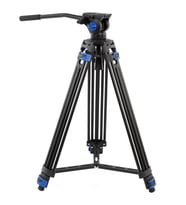 ayex VT-827 Profesyonel Video Tripod – 20kg Taşıma Kapasiteli, Video Kafalı (Siyah)