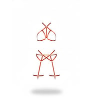 Mulvxbrf Brf02 Kiremit Harness Takım Çapraz Bantlı Halka Detaylı Jartiyerli - Brf161 (Mulvix)