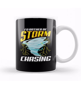 Cute Stormchaser I'd Rather Be Storm Chasing Kupa Bardak Porselen