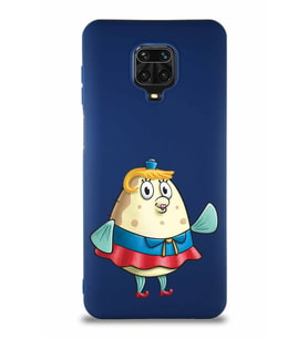 Xiaomi Redmi Note 9 Pro Soft Premier Kapak Bayan Puff Tasarımlı Silikon Kılıf - Lacivert (Şeffaf)