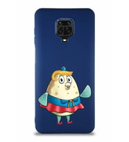 Xiaomi Redmi Note 9 Pro Soft Premier Kapak Bayan Puff Tasarımlı Silikon Kılıf - Lacivert (Şeffaf)