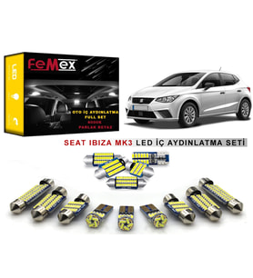 Seat ibiza Mk3 LED İç Aydınlatma Ampul Seti FEMEX Parlak Beyaz