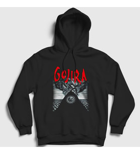 Presmono Unisex Siyah Magma Gojira Kapüşonlu Sweatshirt 53200tt