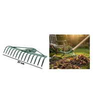 14 Dişli Metal Bahçe Tırmığı - 37 cm Genişlik - Dayanıklı Yapı
