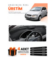 CHEVROLET KALOS (2009-2013) Uyumlu Torpido Koruma Örtüsü Oto Kılıfı - Siyah Gri